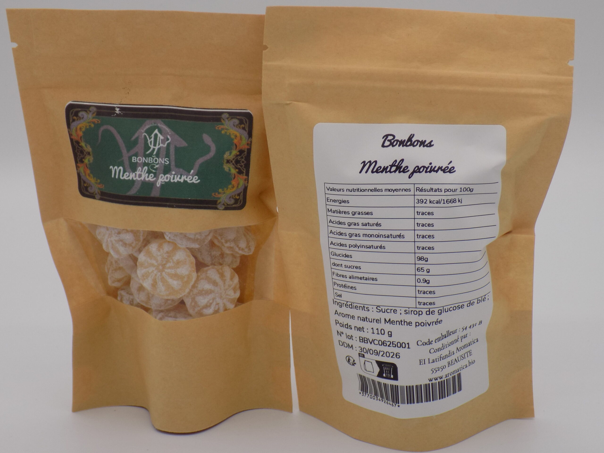 Menthe poivrée - Bonbons - 110g – Image 2